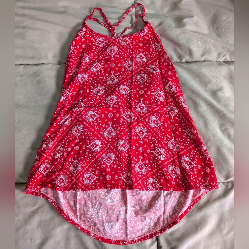 Red Bandana Print Tank Top